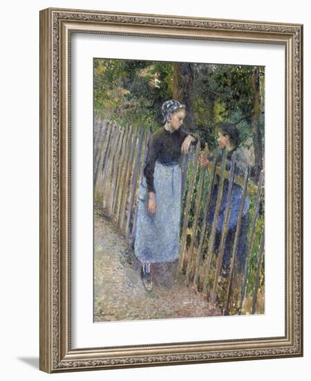 Conversation, Ca 1881-Camille Pissarro-Framed Giclee Print