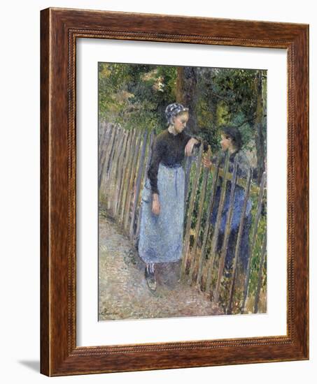 Conversation, Ca 1881-Camille Pissarro-Framed Giclee Print