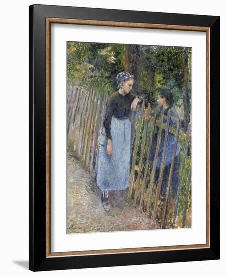 Conversation, Ca 1881-Camille Pissarro-Framed Giclee Print