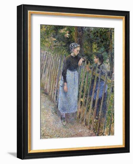 Conversation, Ca 1881-Camille Pissarro-Framed Giclee Print