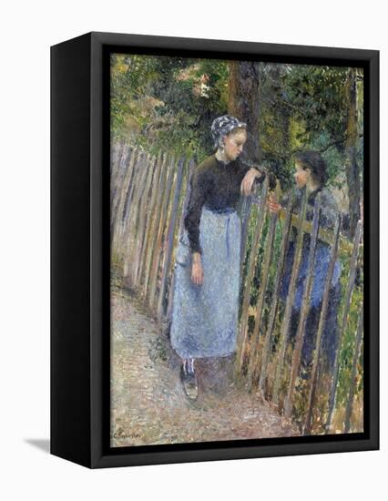 Conversation, Ca 1881-Camille Pissarro-Framed Premier Image Canvas