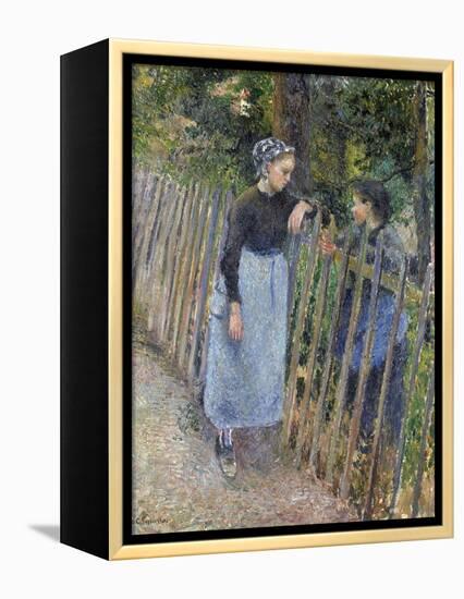 Conversation, Ca 1881-Camille Pissarro-Framed Premier Image Canvas