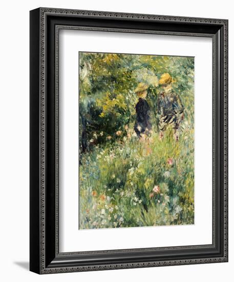 Conversation Dans Une Roseraie, 1876-Pierre-Auguste Renoir-Framed Giclee Print