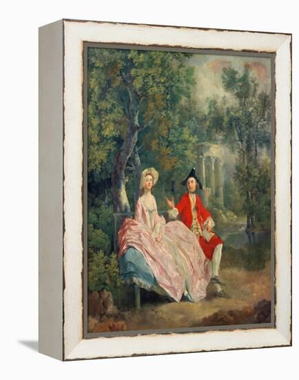 Conversation in a Park, Portrait of the Artist and His Wife, Margaret Burr, 1746-Thomas Gainsborough-Framed Premier Image Canvas