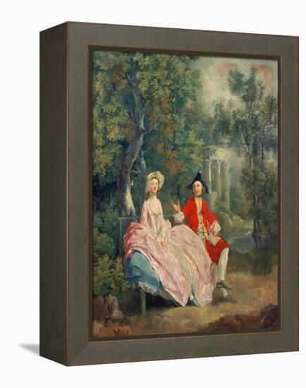 Conversation in a Park, Portrait of the Artist and His Wife, Margaret Burr, 1746-Thomas Gainsborough-Framed Premier Image Canvas