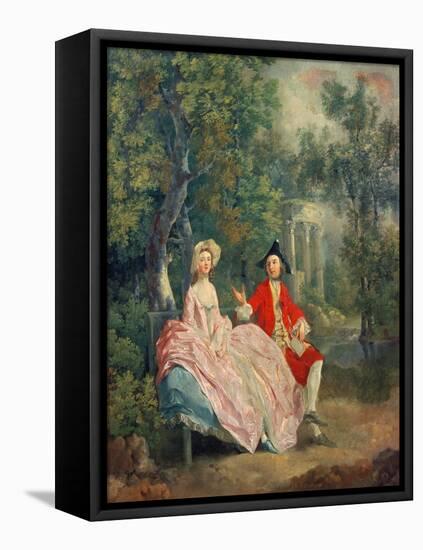 Conversation in a Park, Portrait of the Artist and His Wife, Margaret Burr, 1746-Thomas Gainsborough-Framed Premier Image Canvas