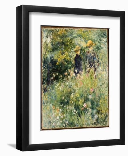 Conversation in a Rose Garden, 1876-Pierre-Auguste Renoir-Framed Giclee Print