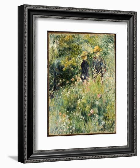 Conversation in a Rose Garden, 1876-Pierre-Auguste Renoir-Framed Giclee Print