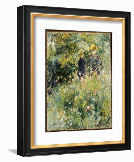 Conversation in a Rose Garden, 1876-Pierre-Auguste Renoir-Framed Giclee Print