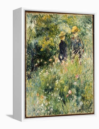 Conversation in a Rose Garden, 1876-Pierre-Auguste Renoir-Framed Premier Image Canvas