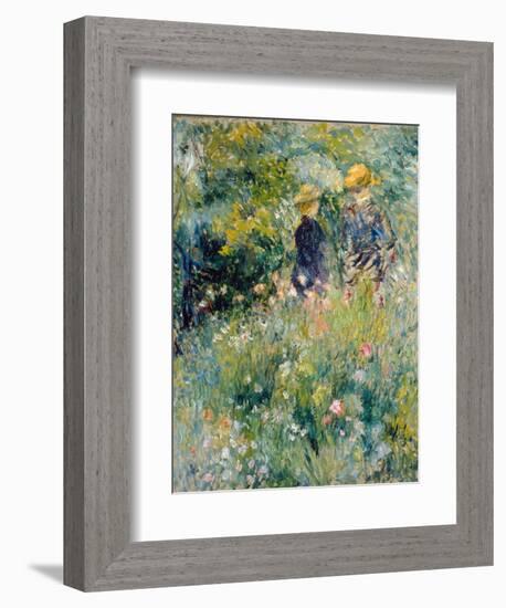 Conversation in a Rose Garden-Pierre-Auguste Renoir-Framed Giclee Print