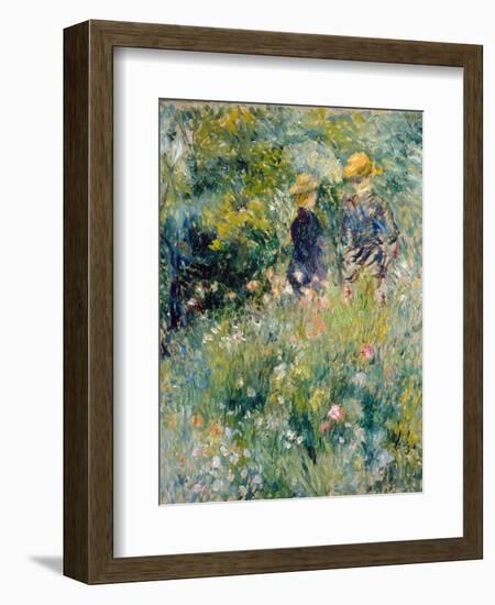 Conversation in a Rose Garden-Pierre-Auguste Renoir-Framed Giclee Print