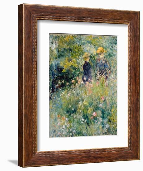 Conversation in a Rose Garden-Pierre-Auguste Renoir-Framed Giclee Print