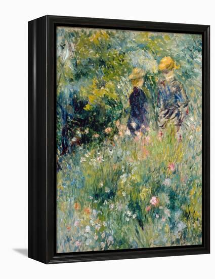 Conversation in a Rose Garden-Pierre-Auguste Renoir-Framed Premier Image Canvas