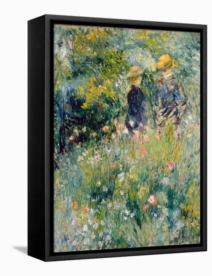 Conversation in a Rose Garden-Pierre-Auguste Renoir-Framed Premier Image Canvas