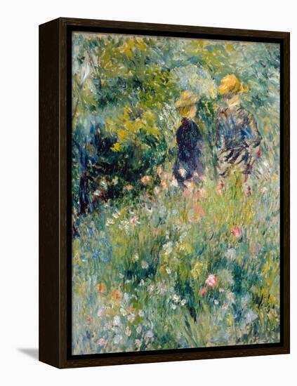 Conversation in a Rose Garden-Pierre-Auguste Renoir-Framed Premier Image Canvas