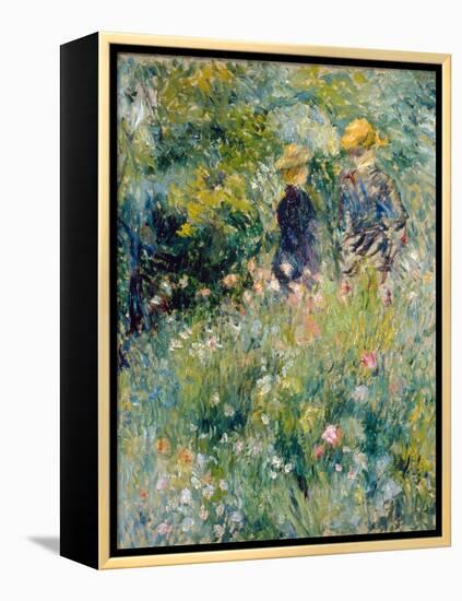 Conversation in a Rose Garden-Pierre-Auguste Renoir-Framed Premier Image Canvas
