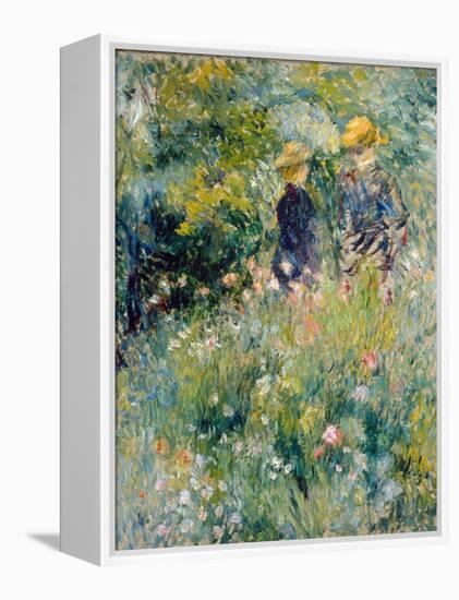 Conversation in a Rose Garden-Pierre-Auguste Renoir-Framed Premier Image Canvas