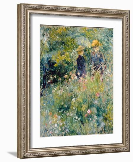 Conversation in a Rose Garden-Pierre-Auguste Renoir-Framed Giclee Print