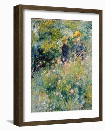 Conversation in a Rose Garden-Pierre-Auguste Renoir-Framed Giclee Print