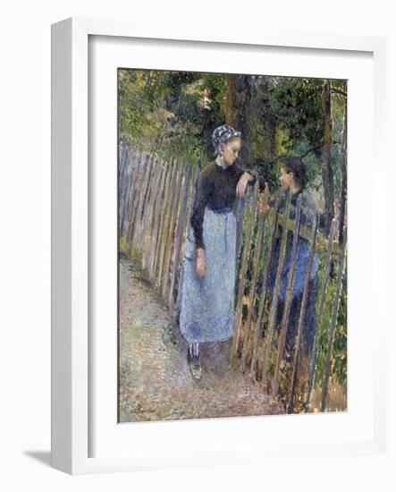 Conversation  Peinture De Camille Pissarro (1830-1903) Vers 1881 Dim 65,3X54 Cm National Museum Of-Camille Pissarro-Framed Giclee Print