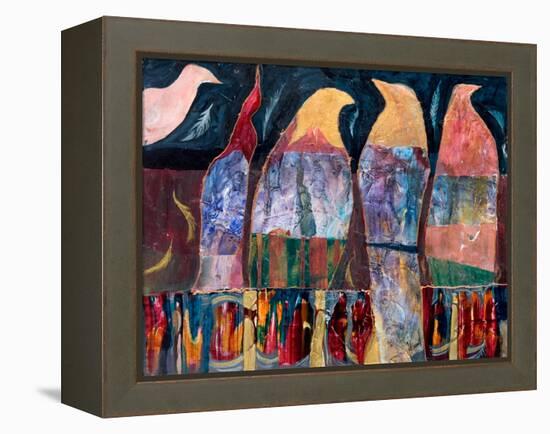 Conversation Piece-Margaret Coxall-Framed Premier Image Canvas