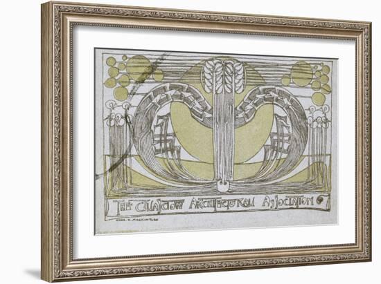 Conversazione Programme, Designed for the Glasgow Architectural Association, 1894-Charles Rennie Mackintosh-Framed Giclee Print