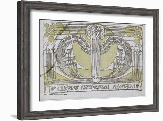 Conversazione Programme, Designed for the Glasgow Architectural Association, 1894-Charles Rennie Mackintosh-Framed Giclee Print