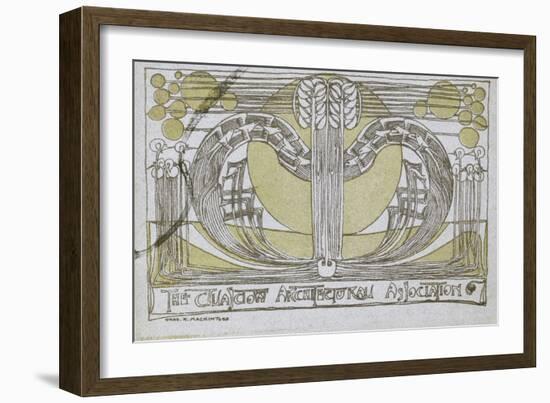 Conversazione Programme, Designed for the Glasgow Architectural Association, 1894-Charles Rennie Mackintosh-Framed Giclee Print