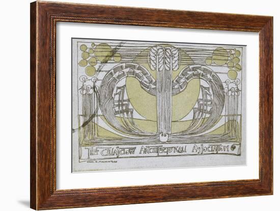 Conversazione Programme, Designed for the Glasgow Architectural Association, 1894-Charles Rennie Mackintosh-Framed Giclee Print