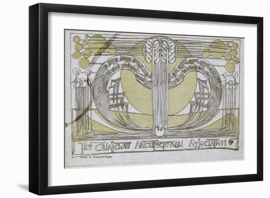 Conversazione Programme, Designed for the Glasgow Architectural Association, 1894-Charles Rennie Mackintosh-Framed Giclee Print