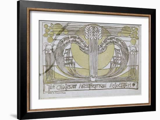 Conversazione Programme, Designed for the Glasgow Architectural Association, 1894-Charles Rennie Mackintosh-Framed Giclee Print