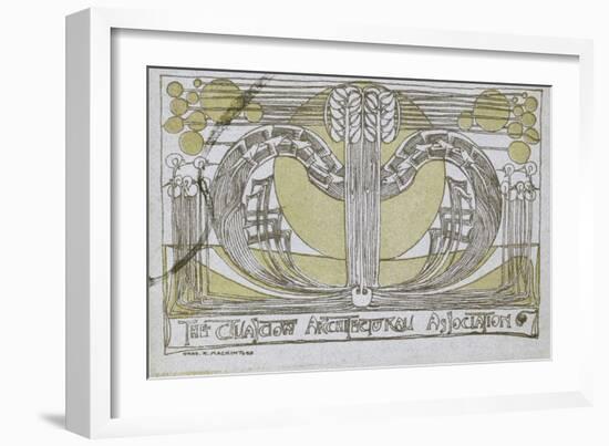 Conversazione Programme, Designed for the Glasgow Architectural Association, 1894-Charles Rennie Mackintosh-Framed Giclee Print