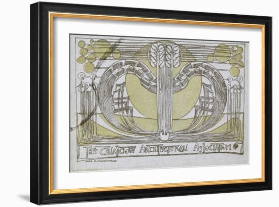 Conversazione Programme, Designed for the Glasgow Architectural Association, 1894-Charles Rennie Mackintosh-Framed Giclee Print