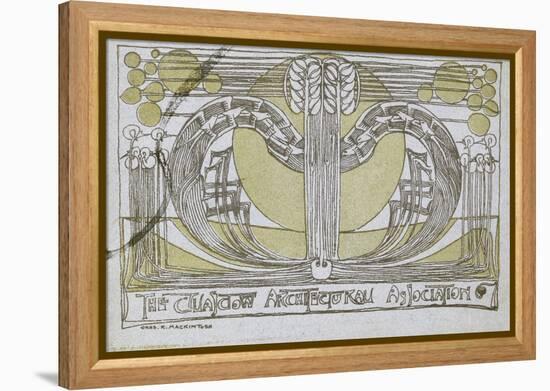 Conversazione Programme, Designed for the Glasgow Architectural Association, 1894-Charles Rennie Mackintosh-Framed Premier Image Canvas