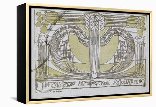 Conversazione Programme, Designed for the Glasgow Architectural Association, 1894-Charles Rennie Mackintosh-Framed Premier Image Canvas