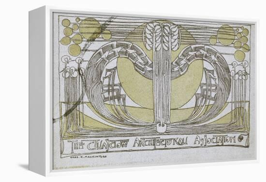 Conversazione Programme, Designed for the Glasgow Architectural Association, 1894-Charles Rennie Mackintosh-Framed Premier Image Canvas