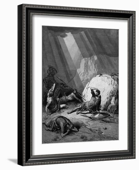 Conversion of St Paul on the Road to Damascus, 1865-1866-Gustave Doré-Framed Giclee Print