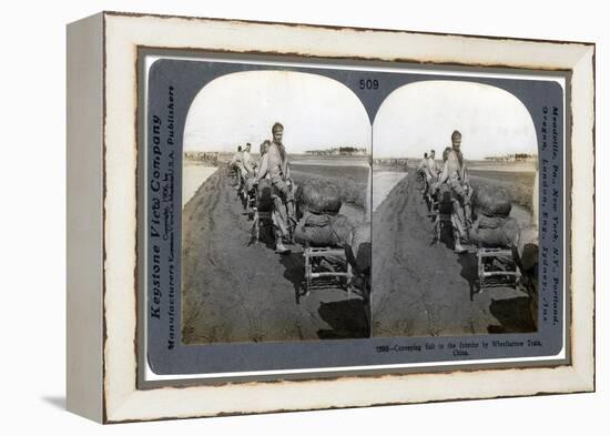 Conveying Salt to the Interior by Wheelbarrow Train, China, 1906-null-Framed Premier Image Canvas