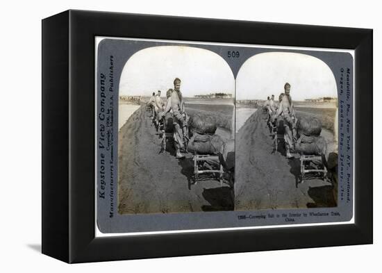 Conveying Salt to the Interior by Wheelbarrow Train, China, 1906-null-Framed Premier Image Canvas