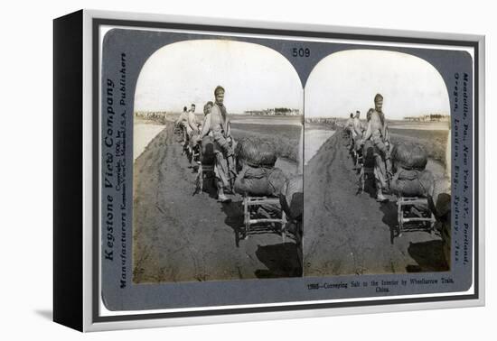 Conveying Salt to the Interior by Wheelbarrow Train, China, 1906-null-Framed Premier Image Canvas