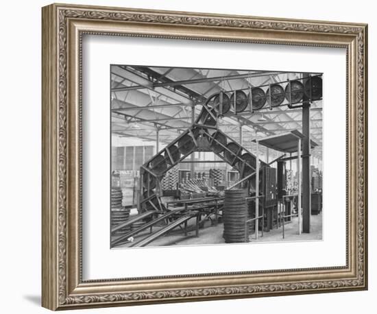 Conveyor Belt at Morris Motors Plant-null-Framed Photographic Print