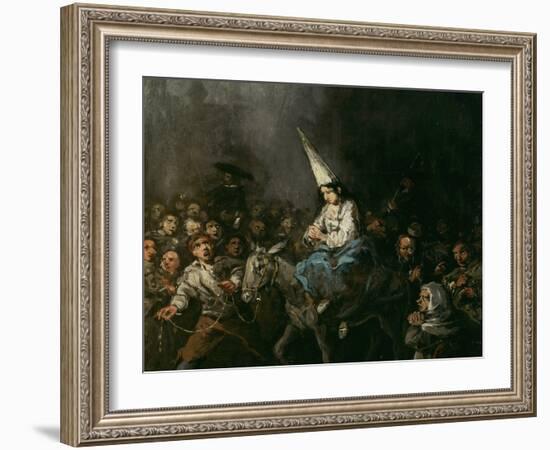 Convicted by the Inquisition, Ca 1860-Eugenio Lucas Velázquez-Framed Giclee Print