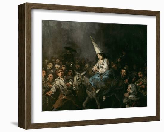 Convicted by the Inquisition, Ca 1860-Eugenio Lucas Velázquez-Framed Giclee Print