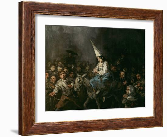 Convicted by the Inquisition, Ca 1860-Eugenio Lucas Velázquez-Framed Giclee Print