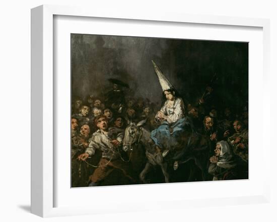 Convicted by the Inquisition, Ca 1860-Eugenio Lucas Velázquez-Framed Giclee Print