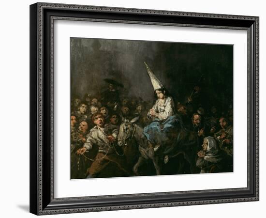 Convicted by the Inquisition, Ca 1860-Eugenio Lucas Velázquez-Framed Giclee Print