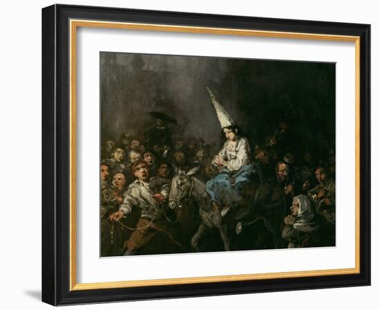 Convicted by the Inquisition, Ca 1860-Eugenio Lucas Velázquez-Framed Giclee Print