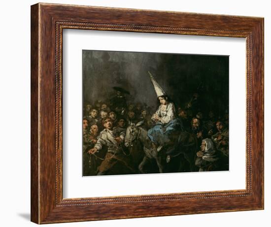 Convicted by the Inquisition, Ca 1860-Eugenio Lucas Velázquez-Framed Giclee Print