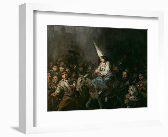 Convicted by the Inquisition, Ca 1860-Eugenio Lucas Velázquez-Framed Giclee Print